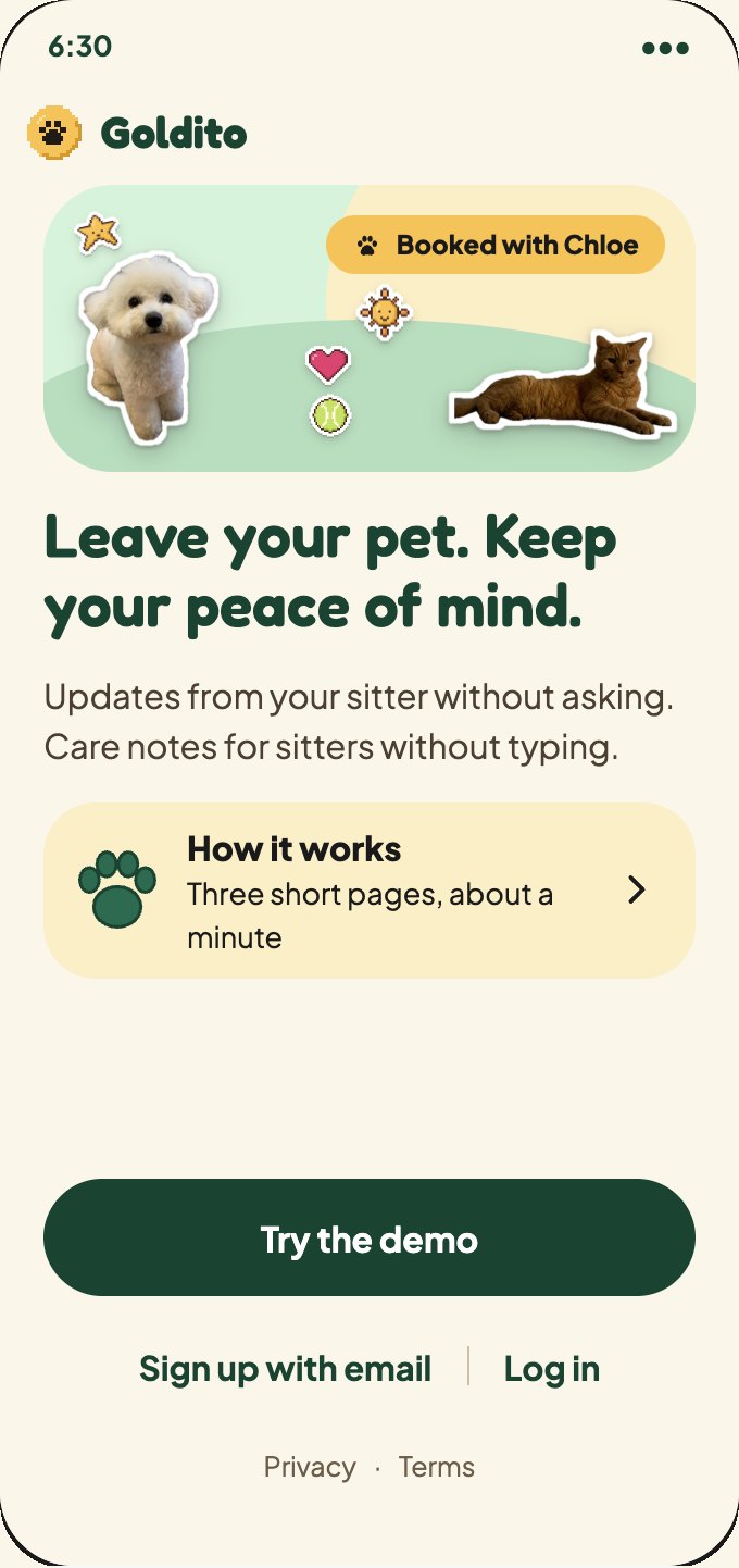 New Welcome with one main button, Try the demo, and a How it works card