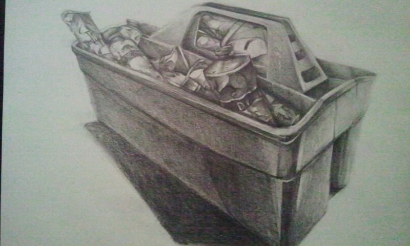 Pencil sketch, published in the Hamilton Spectator