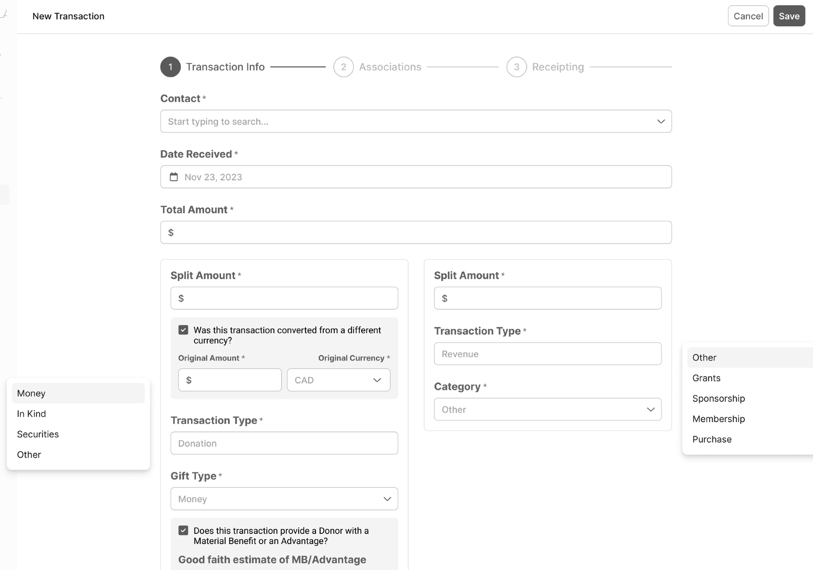 V1 transaction detail layout, minimal change