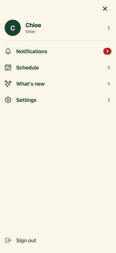 Sitter menu in the system font