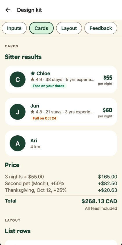 Rating, stays and availability, ready for the backend