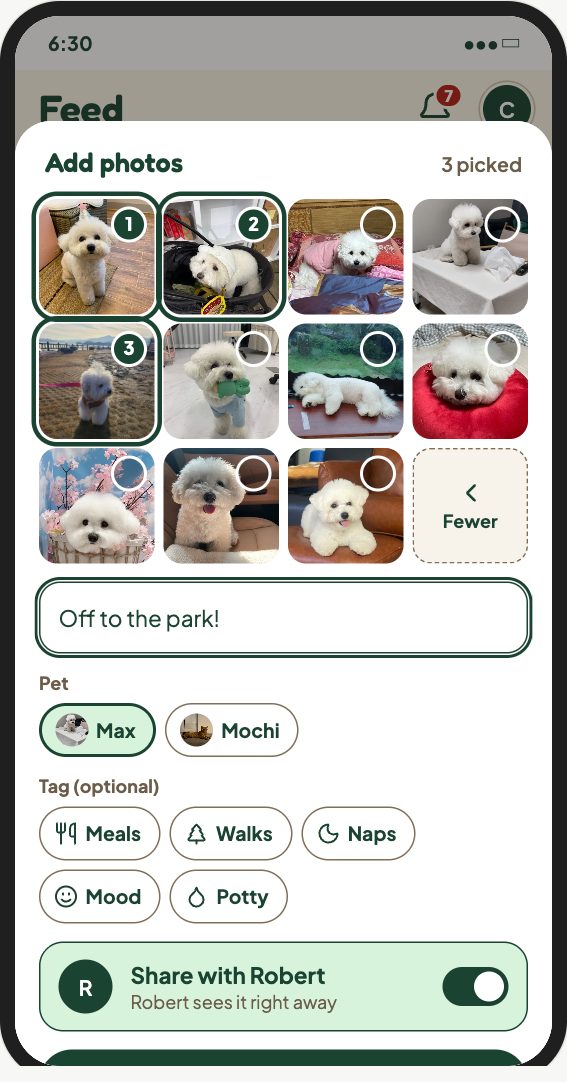 Add a photo sheet