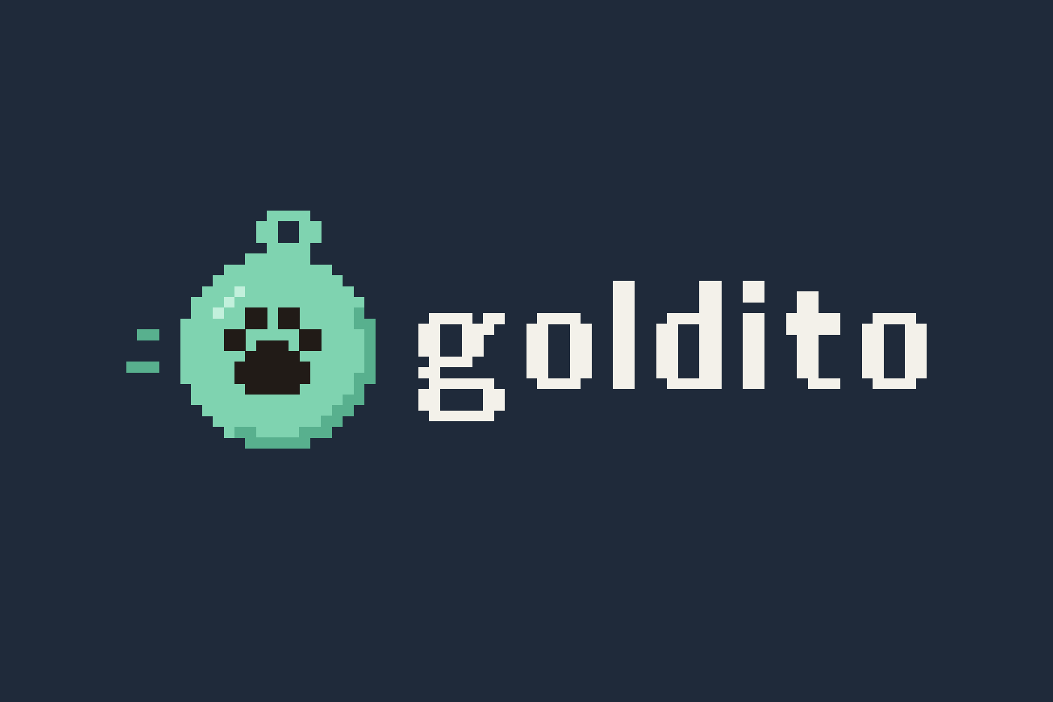 Mint on navy Devpost logo