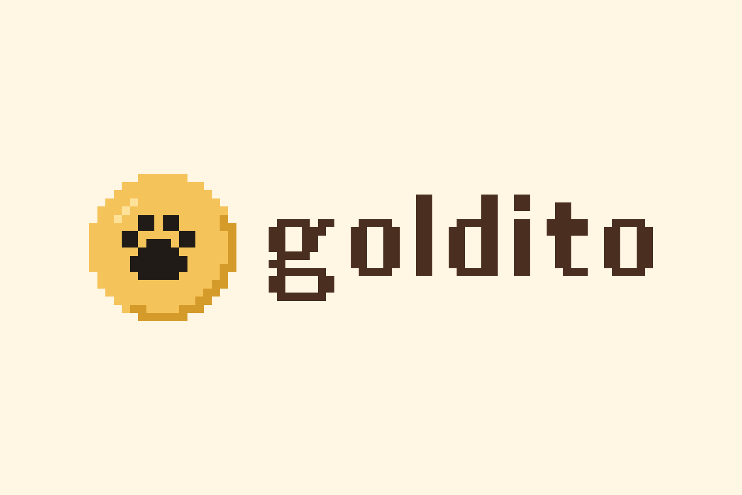 Gold on cream Devpost logo