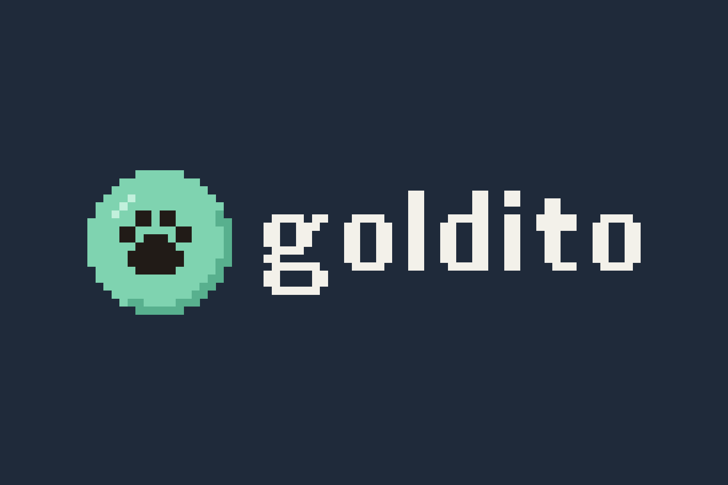 Mint on navy Devpost logo