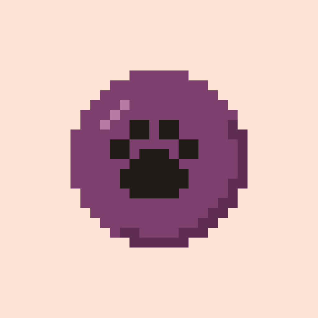 Plum on peach icon master