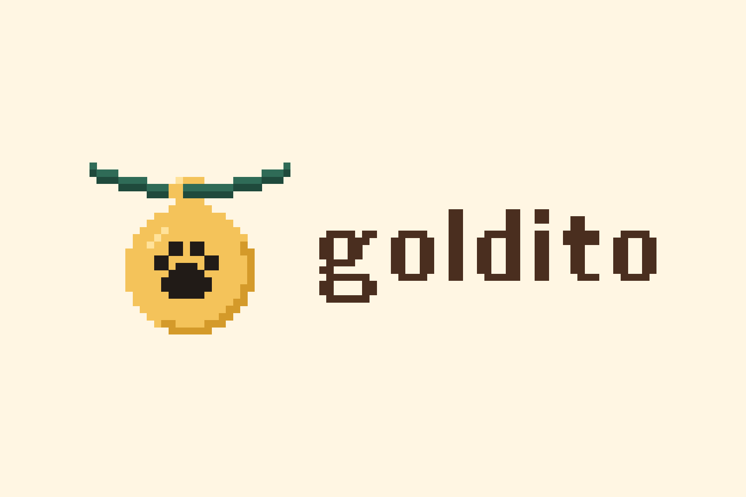 Gold on cream Devpost logo