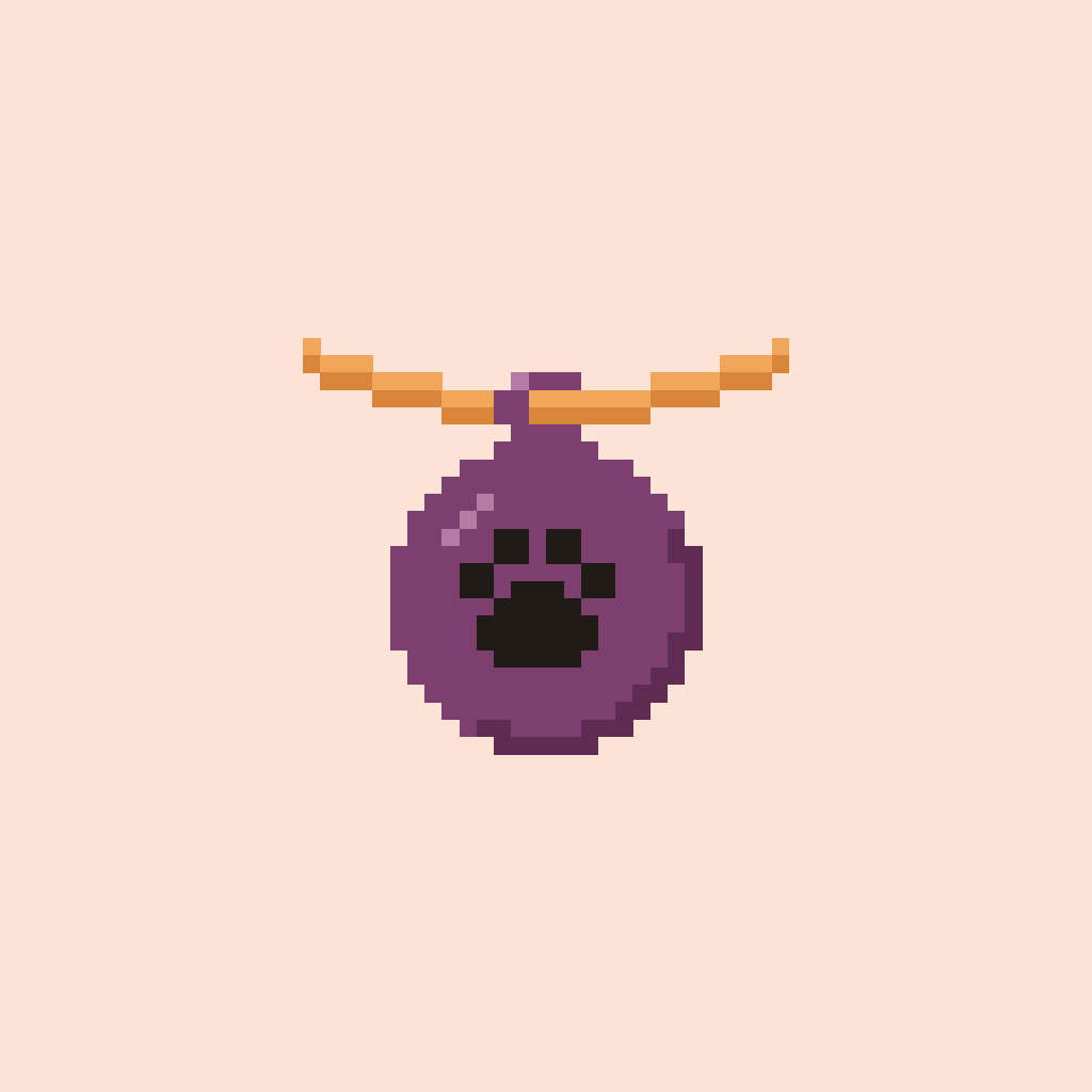 Plum on peach icon master