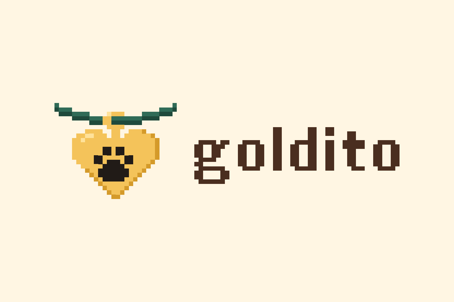 Gold on cream Devpost logo