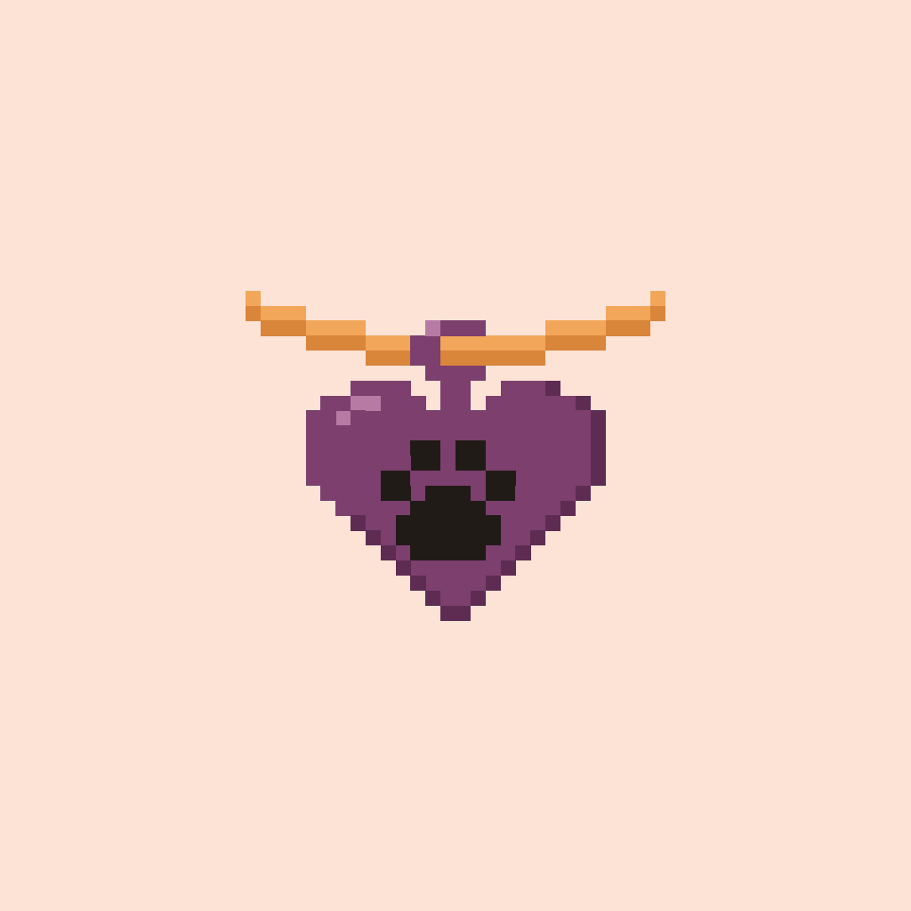 Plum on peach icon master