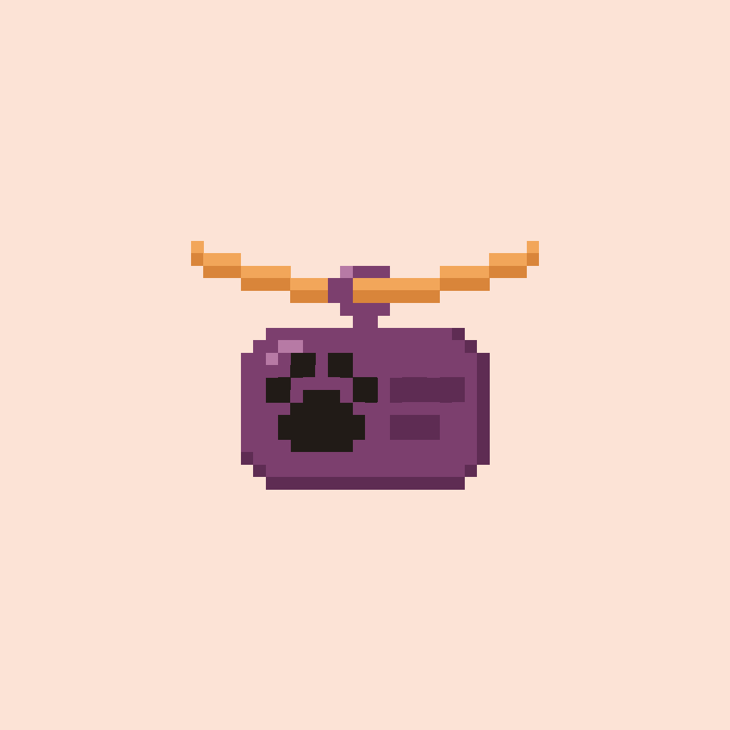 Plum on peach icon master
