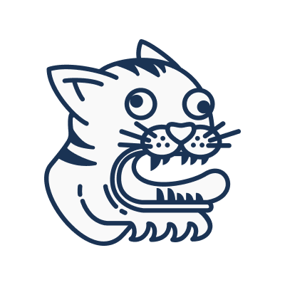 The De Mello tiger drawn as a simple line-art mark