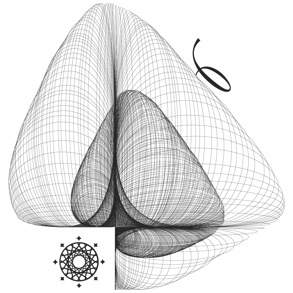 Schematic generative line-mesh mark